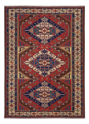 Kelim Carpet - orientalisk matta - Soumak - 282 x 204 cm - röd