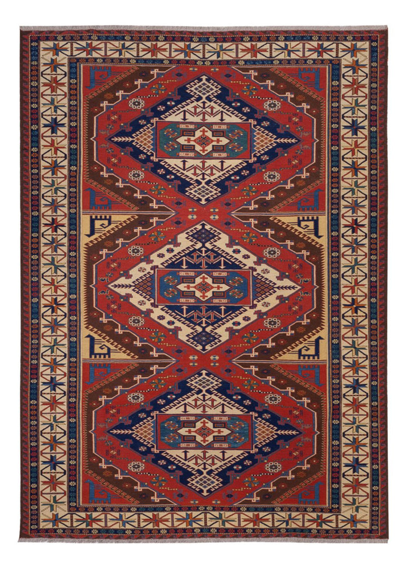 Kelim Carpet - orientalisk matta - Soumak - 282 x 204 cm - röd