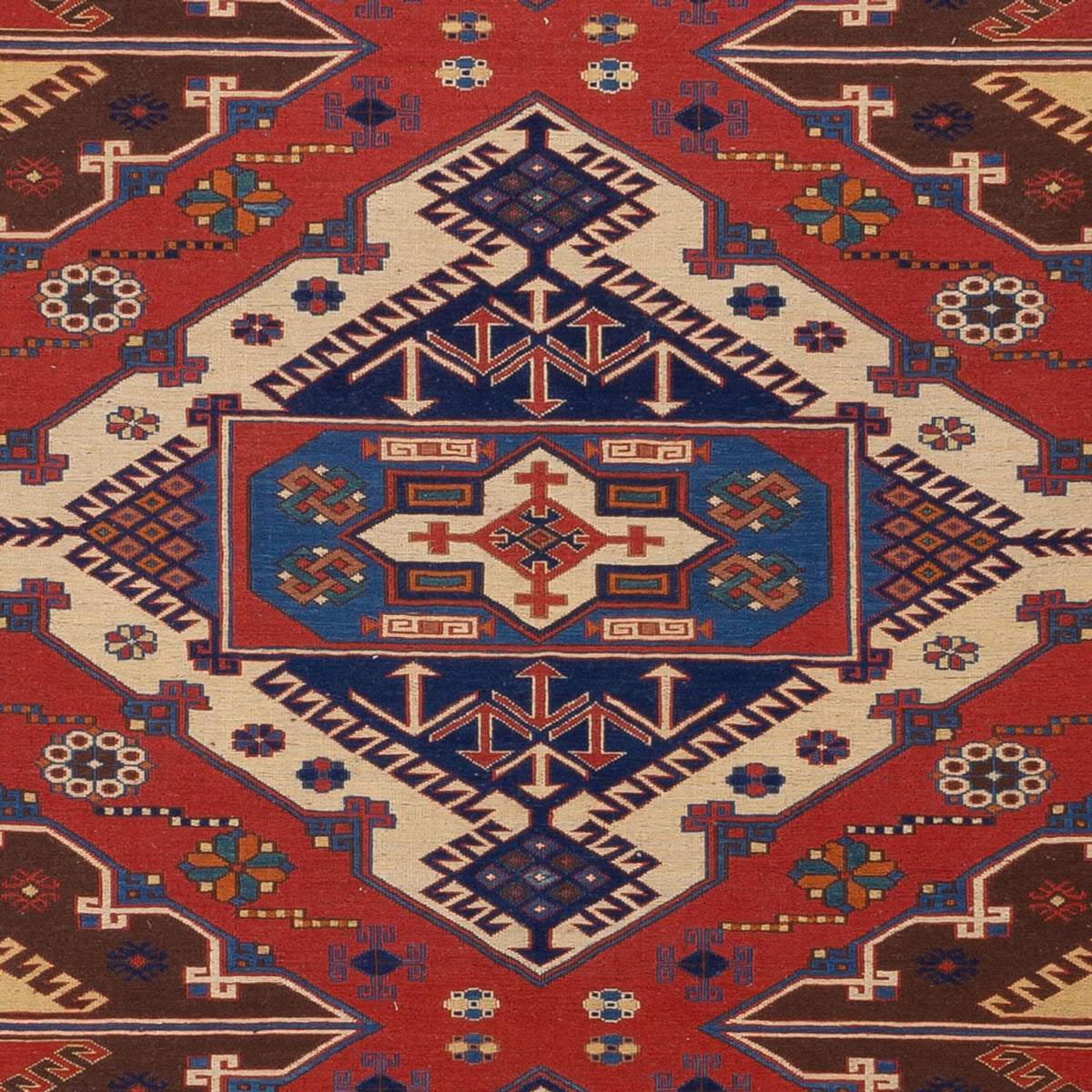 Kelim Carpet - orientalisk matta - Soumak - 282 x 204 cm - röd