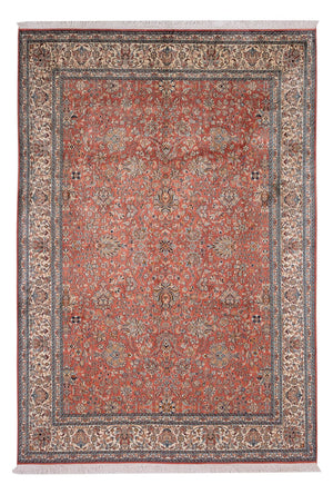 Sidenmatta - Kashmir Silk - 268 x 184 cm - ljusröd
