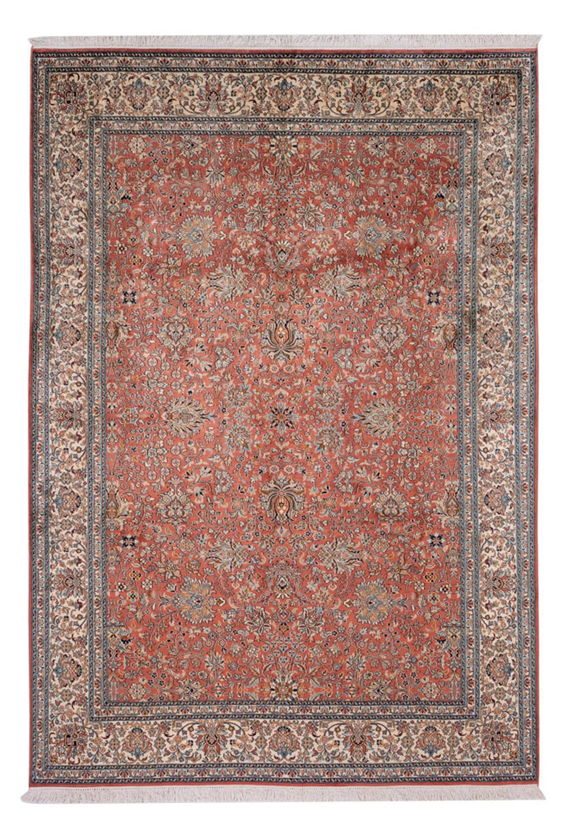 Sidenmatta - Kashmir Silk - 268 x 184 cm - ljusröd