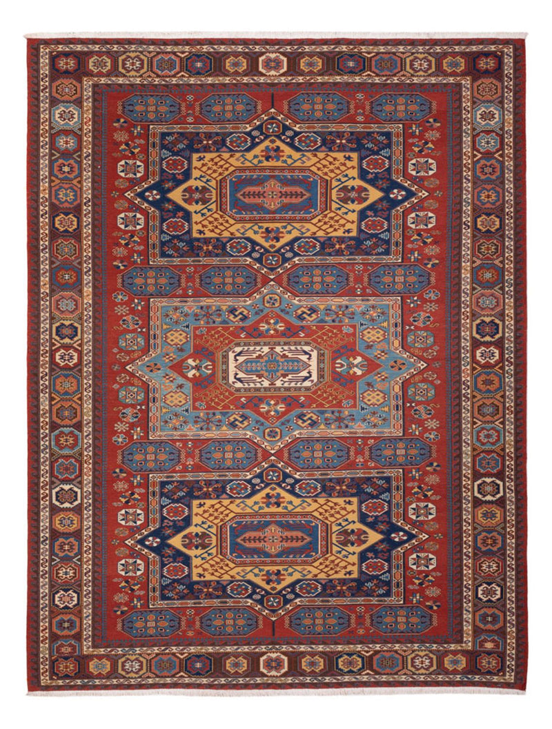 Kelim Carpet - orientalisk matta - Soumak - 329 x 256 cm - röd
