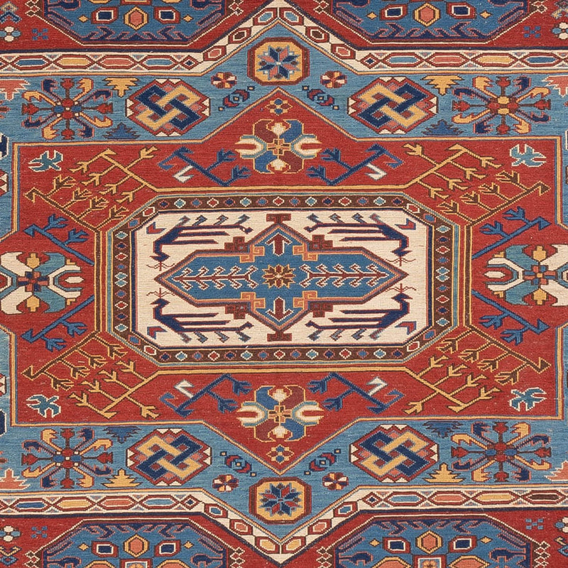 Kelim Carpet - orientalisk matta - Soumak - 329 x 256 cm - röd