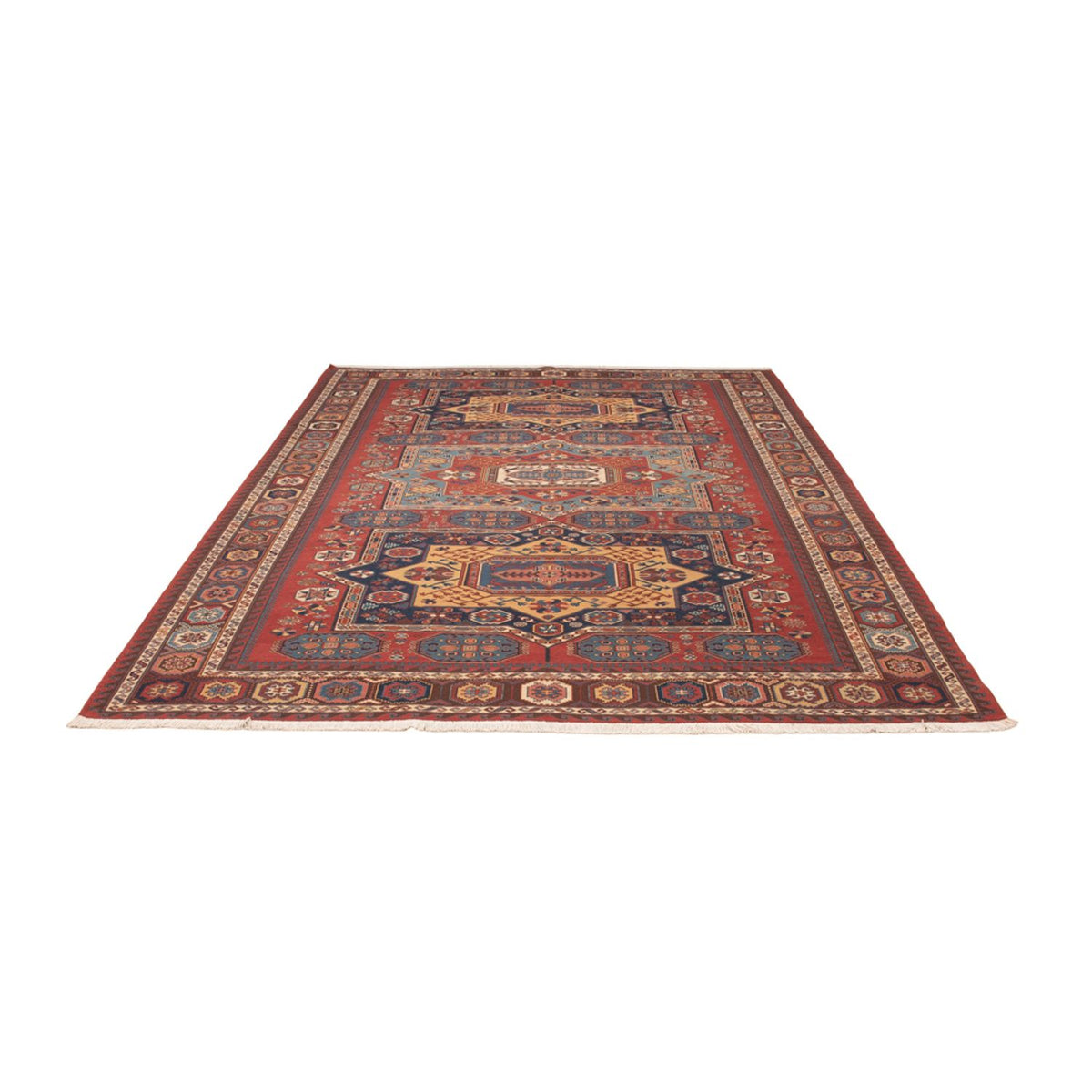 Kelim Carpet - orientalisk matta - Soumak - 329 x 256 cm - röd