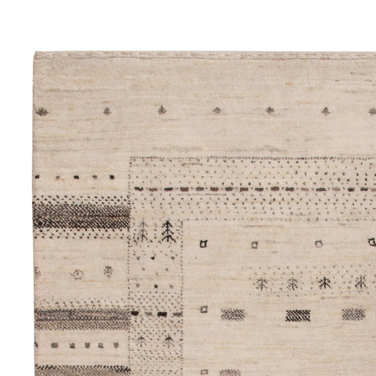 Gabbeh-mattan - Loribaft Indus - 152 x 105 cm - grädde