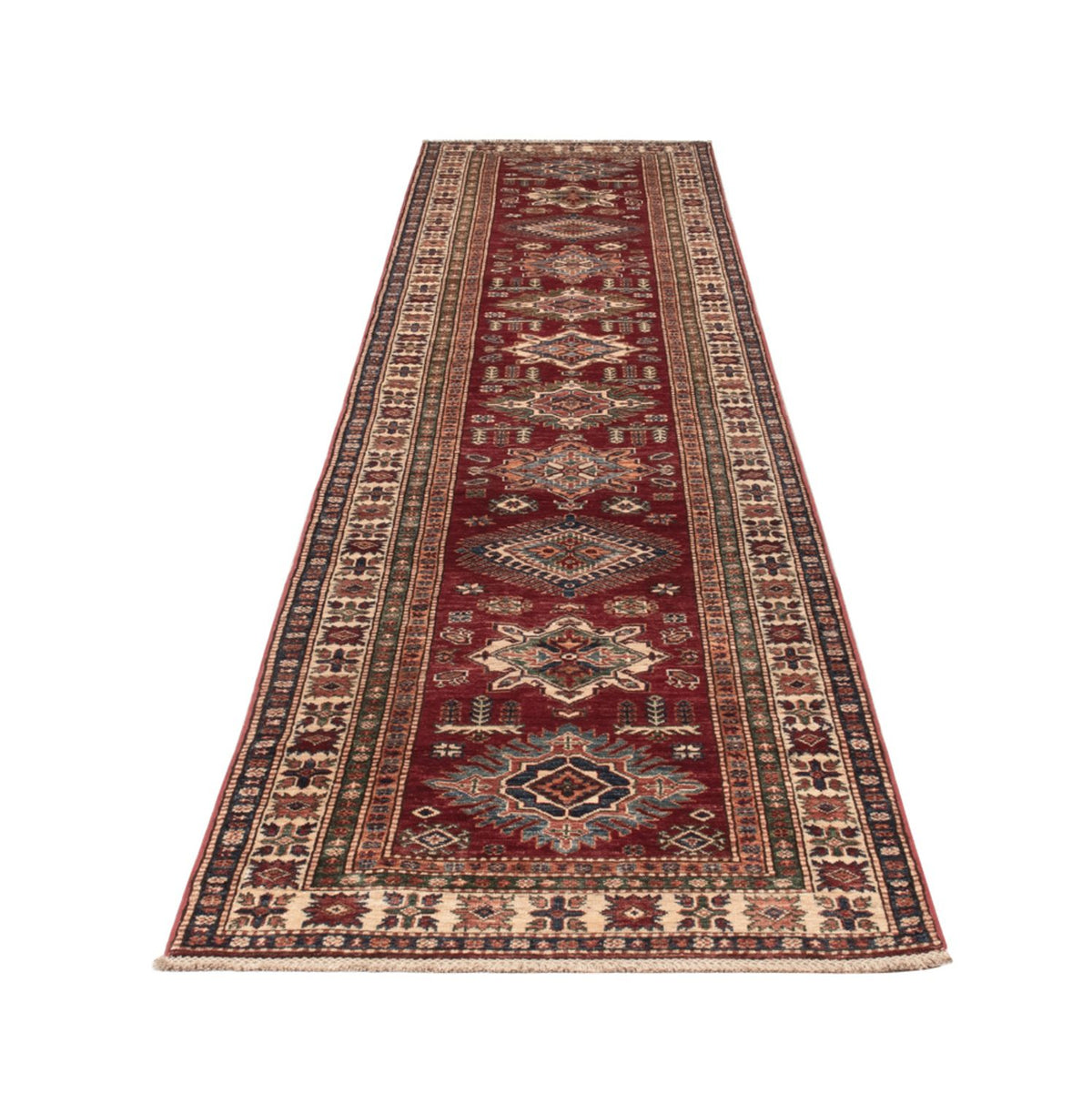 Runner Ziegler Carpet - Kazak - 396 x 84 cm - röd