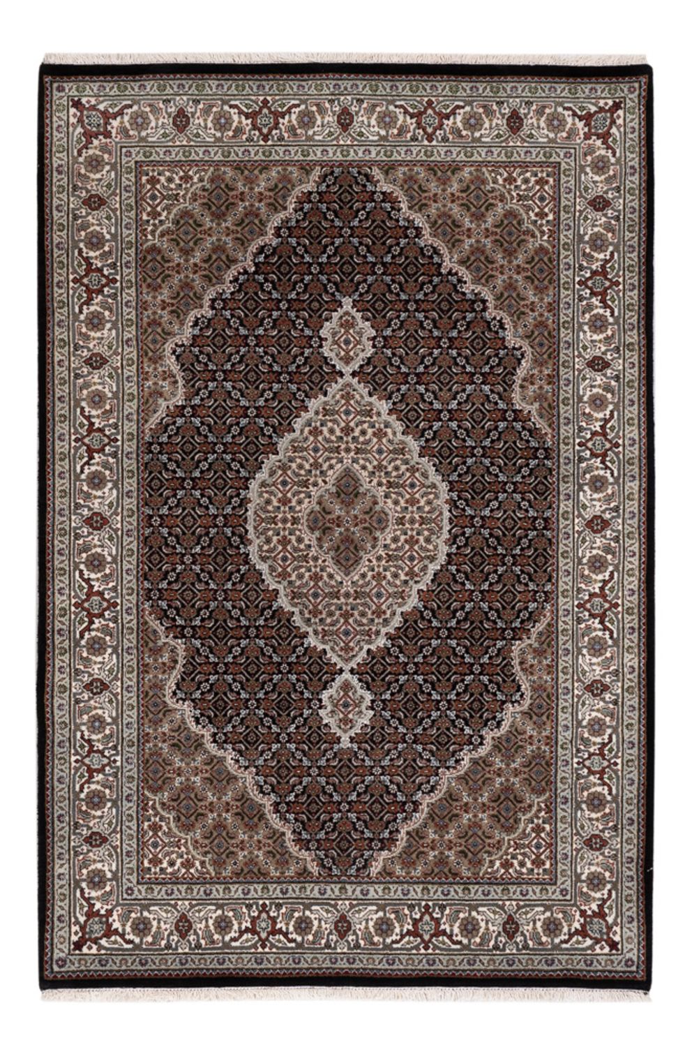 Orientaliska mattor - Tabriz - 187 x 124 cm - mörk beige