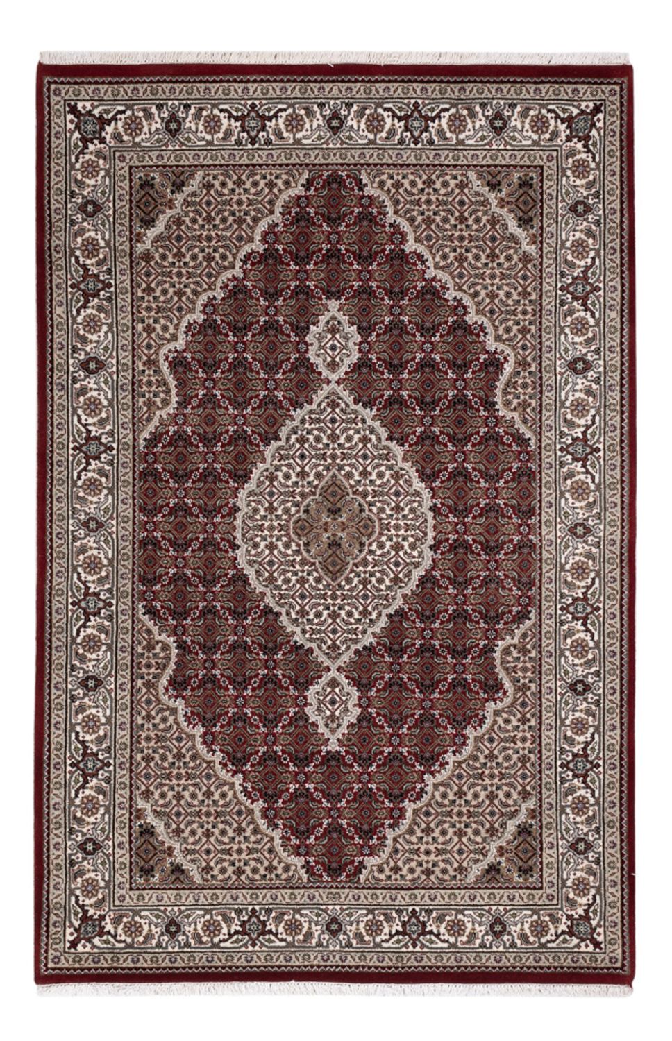 Orientaliska mattor - Tabriz - 187 x 123 cm - mörk beige