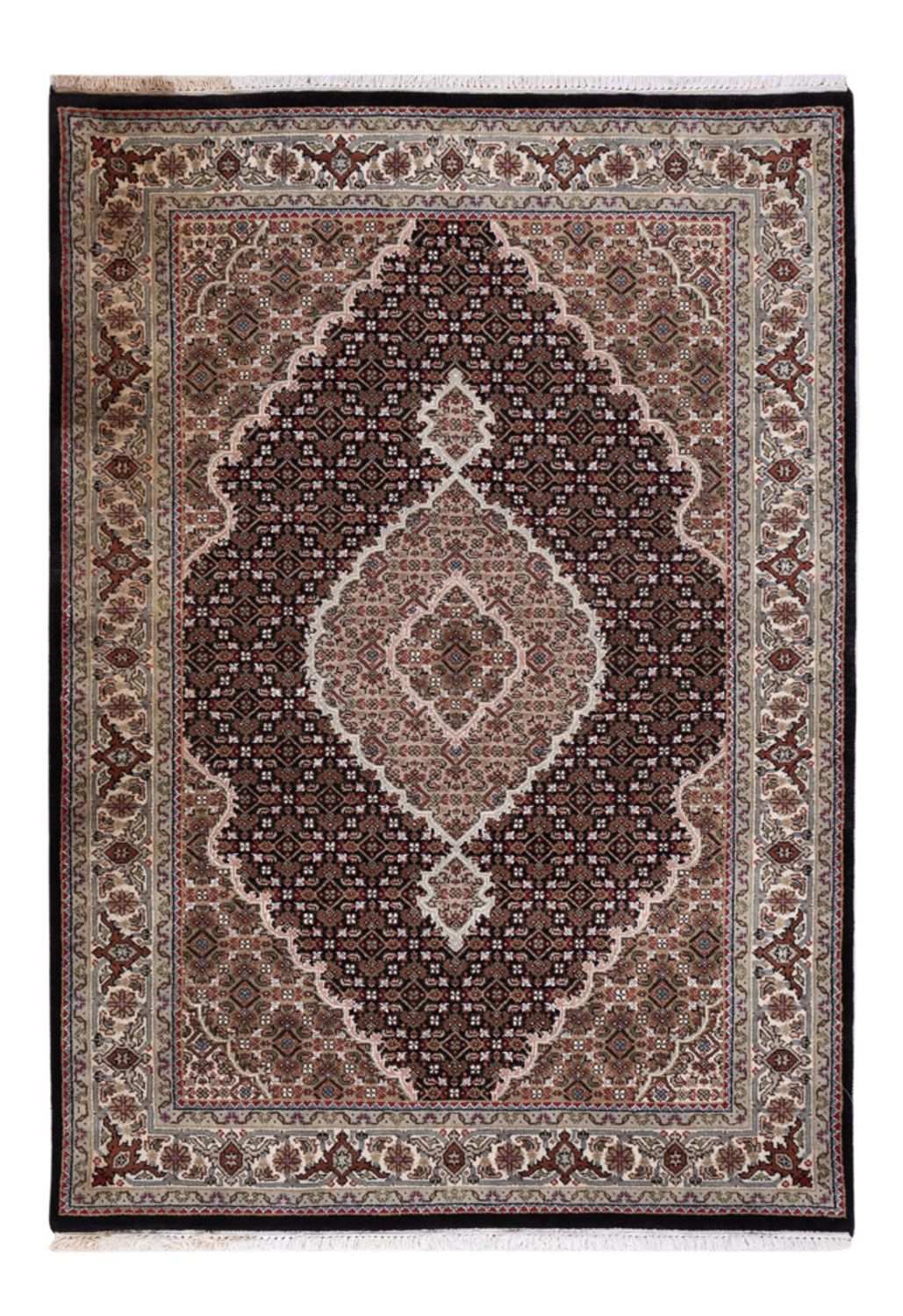 Orientaliska mattor - Tabriz - 184 x 127 cm - mörk beige
