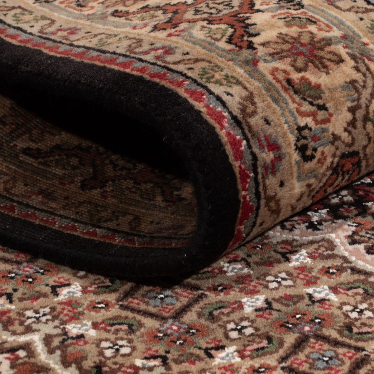 Orientaliska mattor - Tabriz - 184 x 127 cm - mörk beige