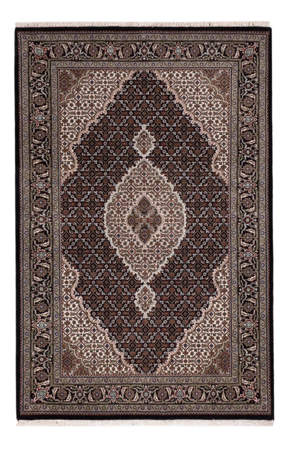 Orientaliska mattor - Tabriz - 184 x 120 cm - mörk beige