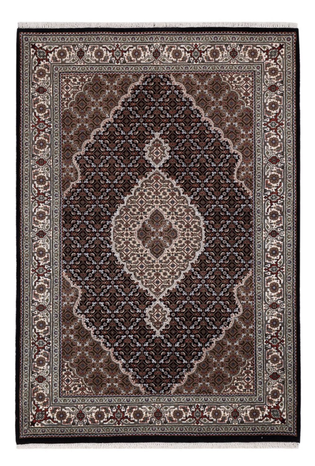 Orientaliska mattor - Tabriz - 185 x 125 cm - mörk beige
