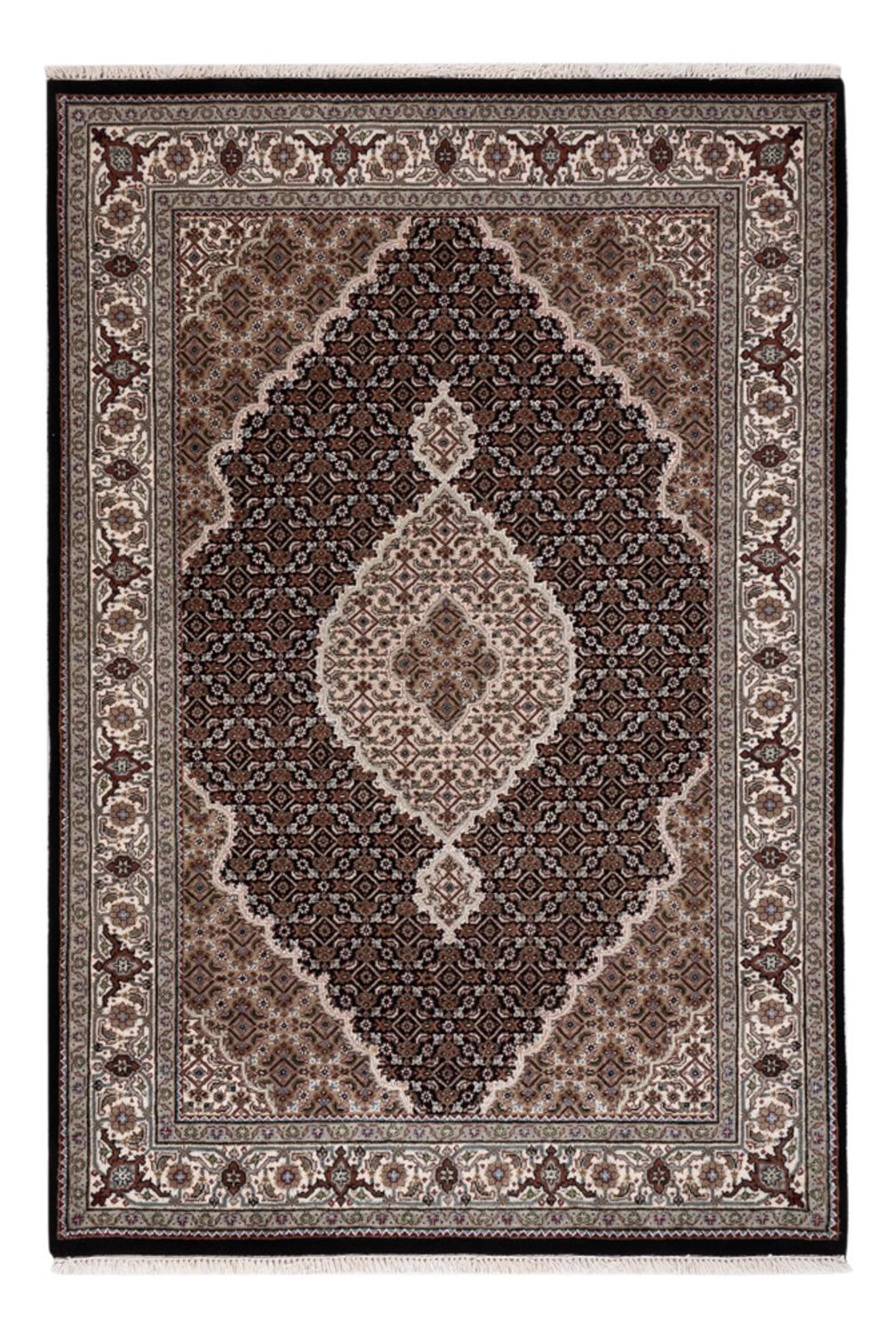 Orientaliska mattor - Tabriz - 184 x 124 cm - mörk beige
