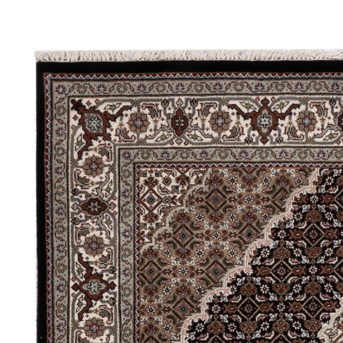 Orientaliska mattor - Tabriz - 184 x 124 cm - mörk beige