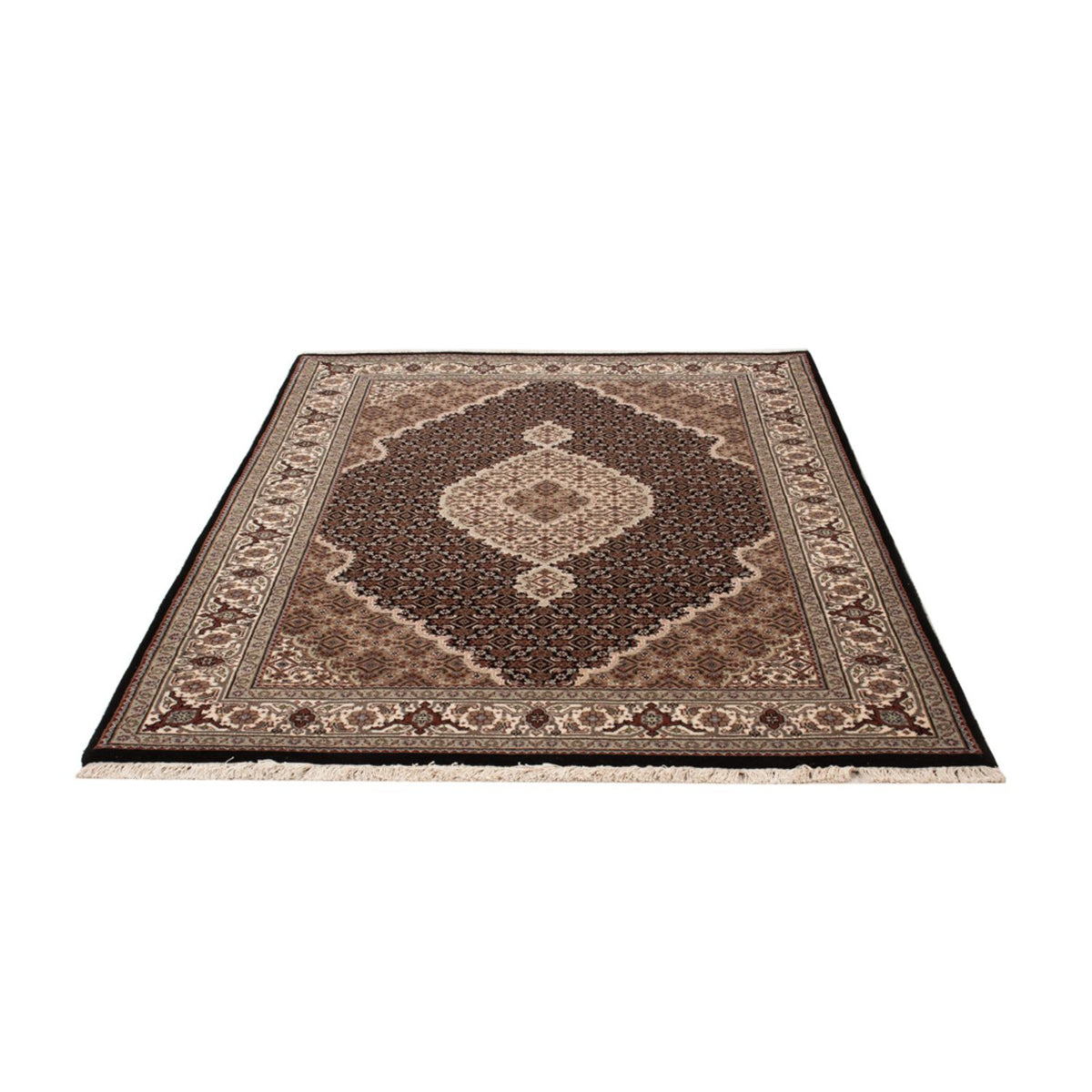 Orientaliska mattor - Tabriz - 184 x 124 cm - mörk beige