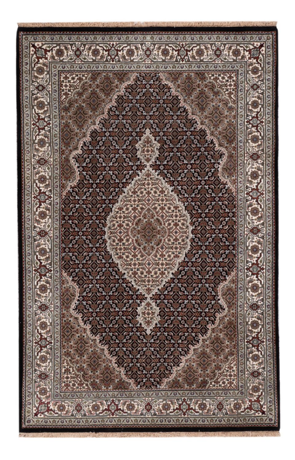 Orientaliska mattor - Tabriz - 188 x 123 cm - mörk beige