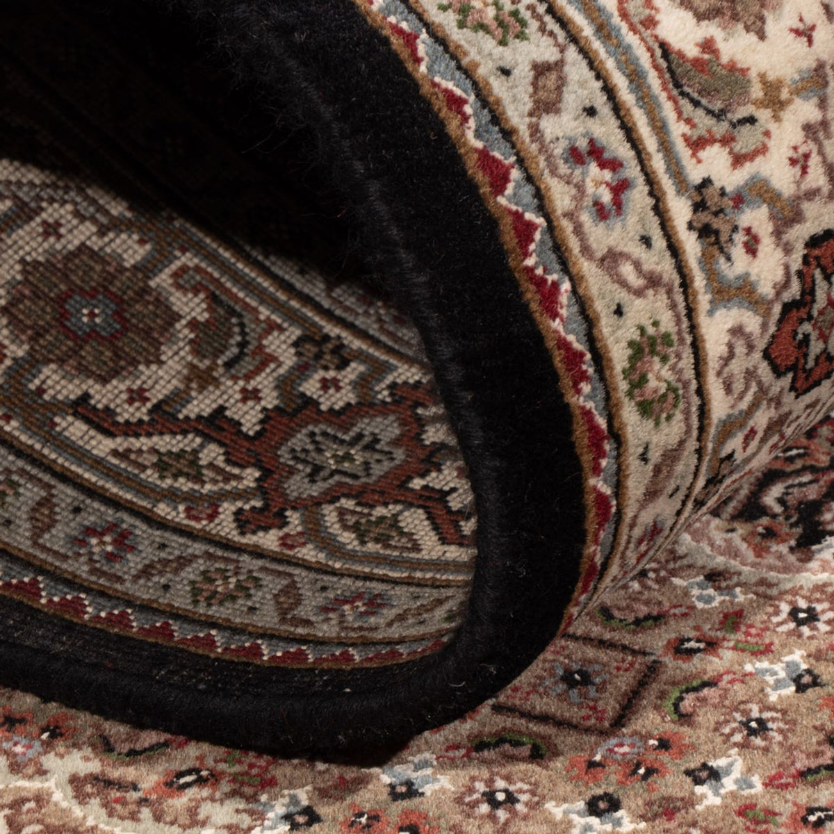 Orientaliska mattor - Tabriz - 188 x 123 cm - mörk beige