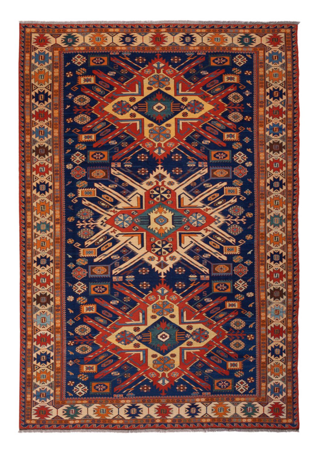 Kelim Carpet - orientalisk matta - Soumak - 299 x 214 cm - flerfärgad