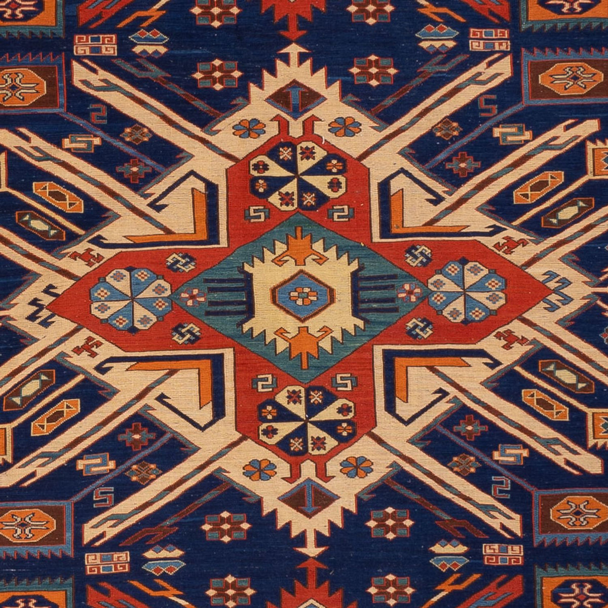 Kelim Carpet - orientalisk matta - Soumak - 299 x 214 cm - flerfärgad