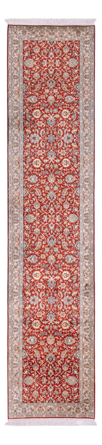 Runner Sidenmatta - Kashmir Silk - 363 x 79 cm - röd