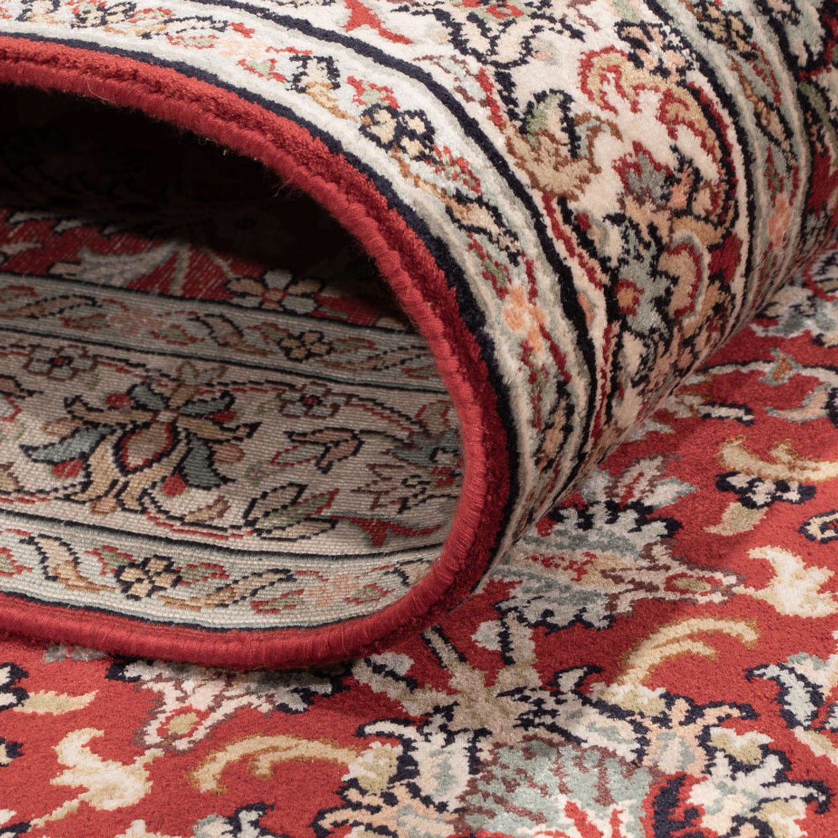 Runner Sidenmatta - Kashmir Silk - 363 x 79 cm - röd