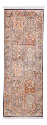 Runner Sidenmatta - Kashmir Silk - 236 x 80 cm - mörk beige