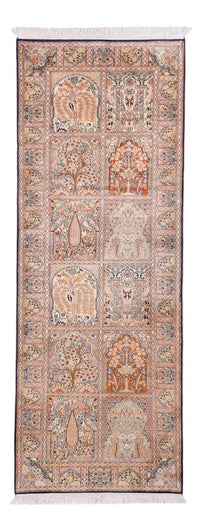 Runner Sidenmatta - Kashmir Silk - 236 x 80 cm - mörk beige