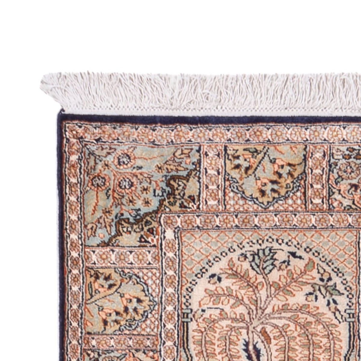 Runner Sidenmatta - Kashmir Silk - 236 x 80 cm - mörk beige
