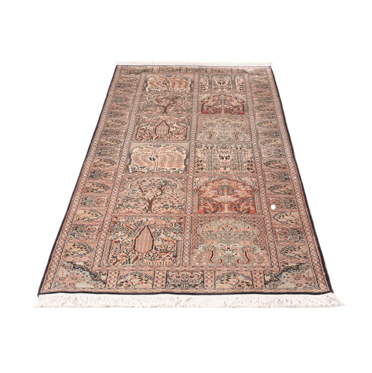 Runner Sidenmatta - Kashmir Silk - 236 x 80 cm - mörk beige
