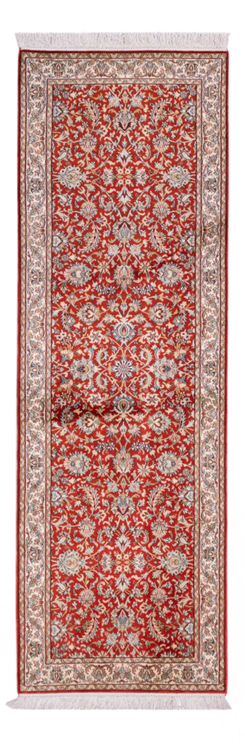 Runner Sidenmatta - Kashmir Silk - 241 x 76 cm - röd