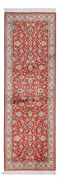Runner Sidenmatta - Kashmir Silk - 241 x 76 cm - röd