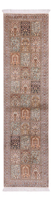 Runner Sidenmatta - Kashmir Silk - 304 x 79 cm - mörk beige