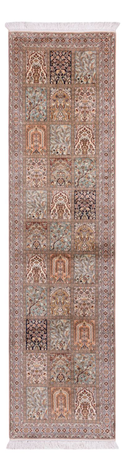 Runner Sidenmatta - Kashmir Silk - 304 x 79 cm - mörk beige