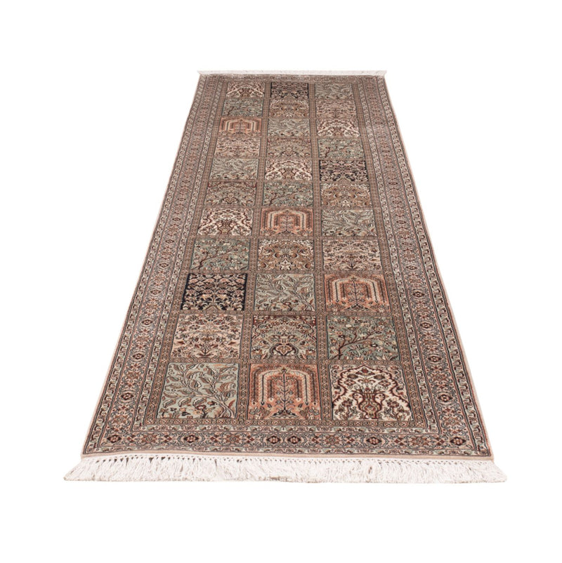 Runner Sidenmatta - Kashmir Silk - 304 x 79 cm - mörk beige