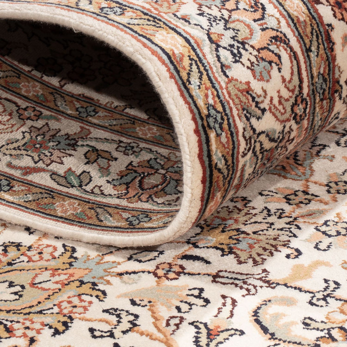 Runner Sidenmatta - Kashmir Silk - 308 x 80 cm - beige