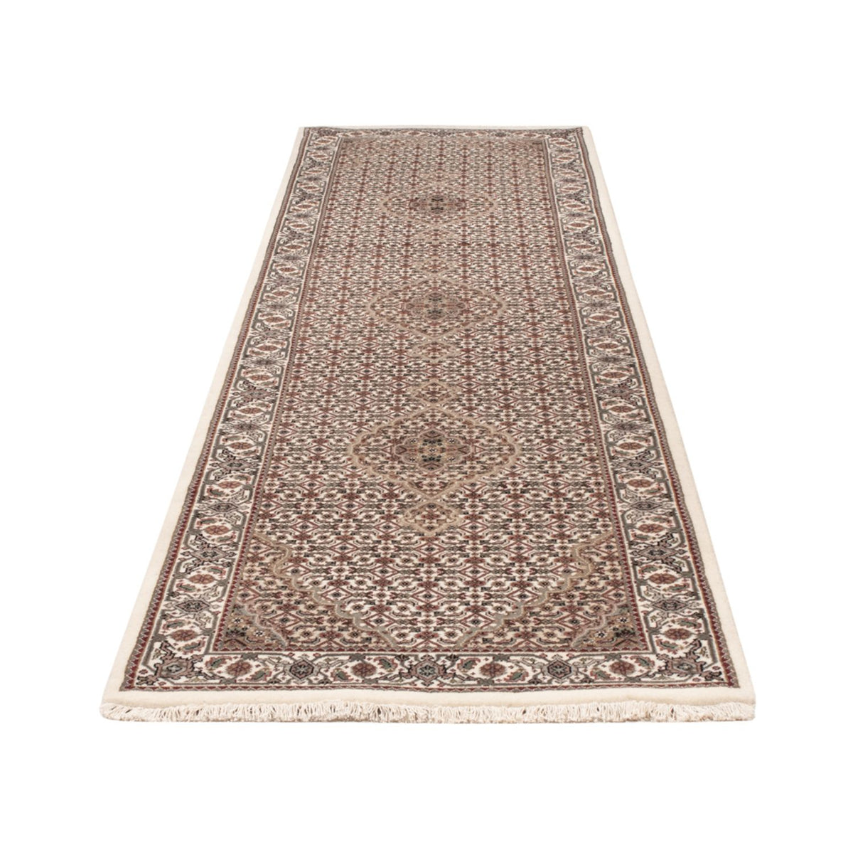 Runner Orientaliska mattor - Tabriz - 315 x 84 cm - mörk beige