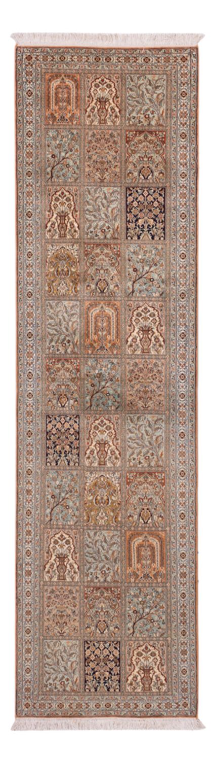 Runner Sidenmatta - Kashmir Silk - 301 x 77 cm - mörk beige
