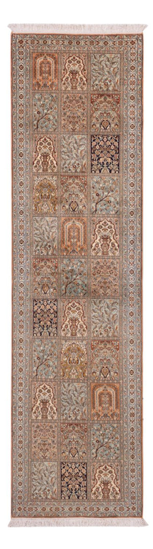 Runner Sidenmatta - Kashmir Silk - 301 x 77 cm - mörk beige