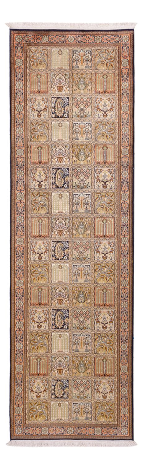 Runner Sidenmatta - Kashmir Silk - 280 x 77 cm - mörk beige