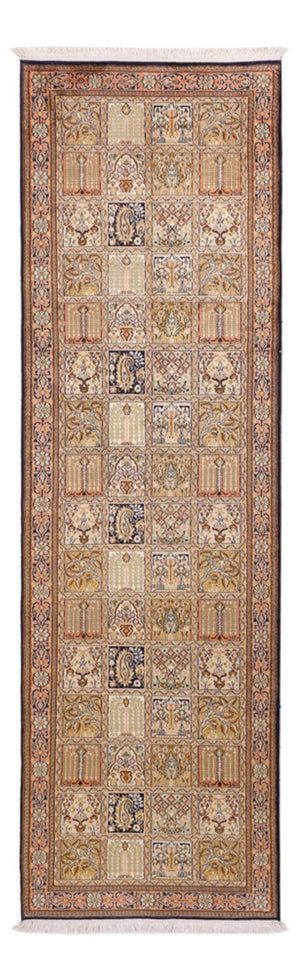Runner Sidenmatta - Kashmir Silk - 280 x 77 cm - mörk beige