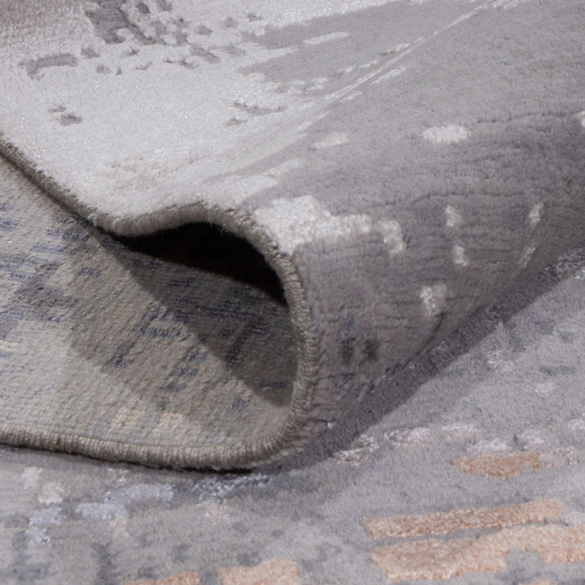 Designermatta - 359 x 255 cm - ljusgrå