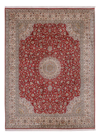Sidenmatta - Kashmir Silk - 327 x 244 cm - röd