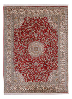 Sidenmatta - Kashmir Silk - 327 x 244 cm - röd