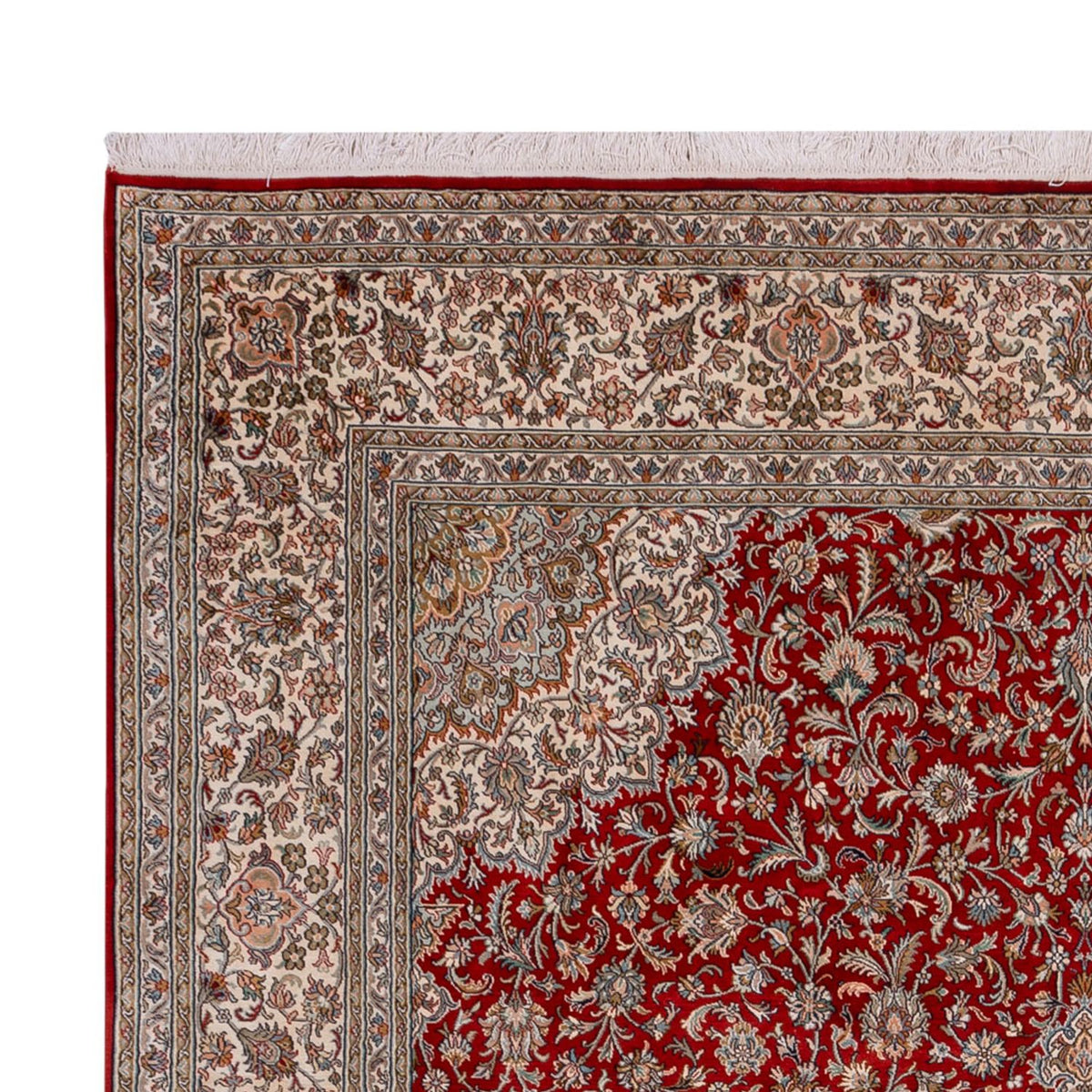 Sidenmatta - Kashmir Silk - 327 x 244 cm - röd