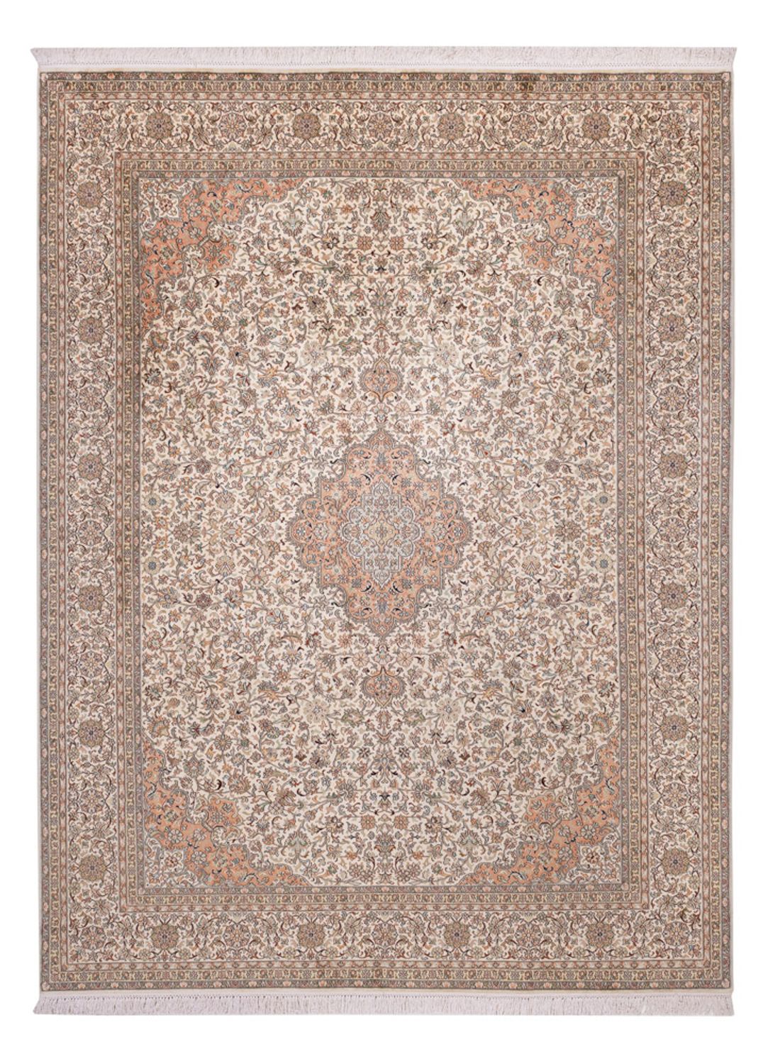 Sidenmatta - Kashmir Silk - 329 x 244 cm - beige