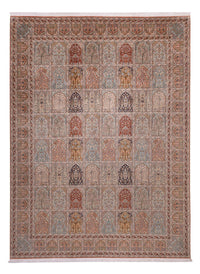 Sidenmatta - Kashmir Silk - 372 x 277 cm - mörk beige