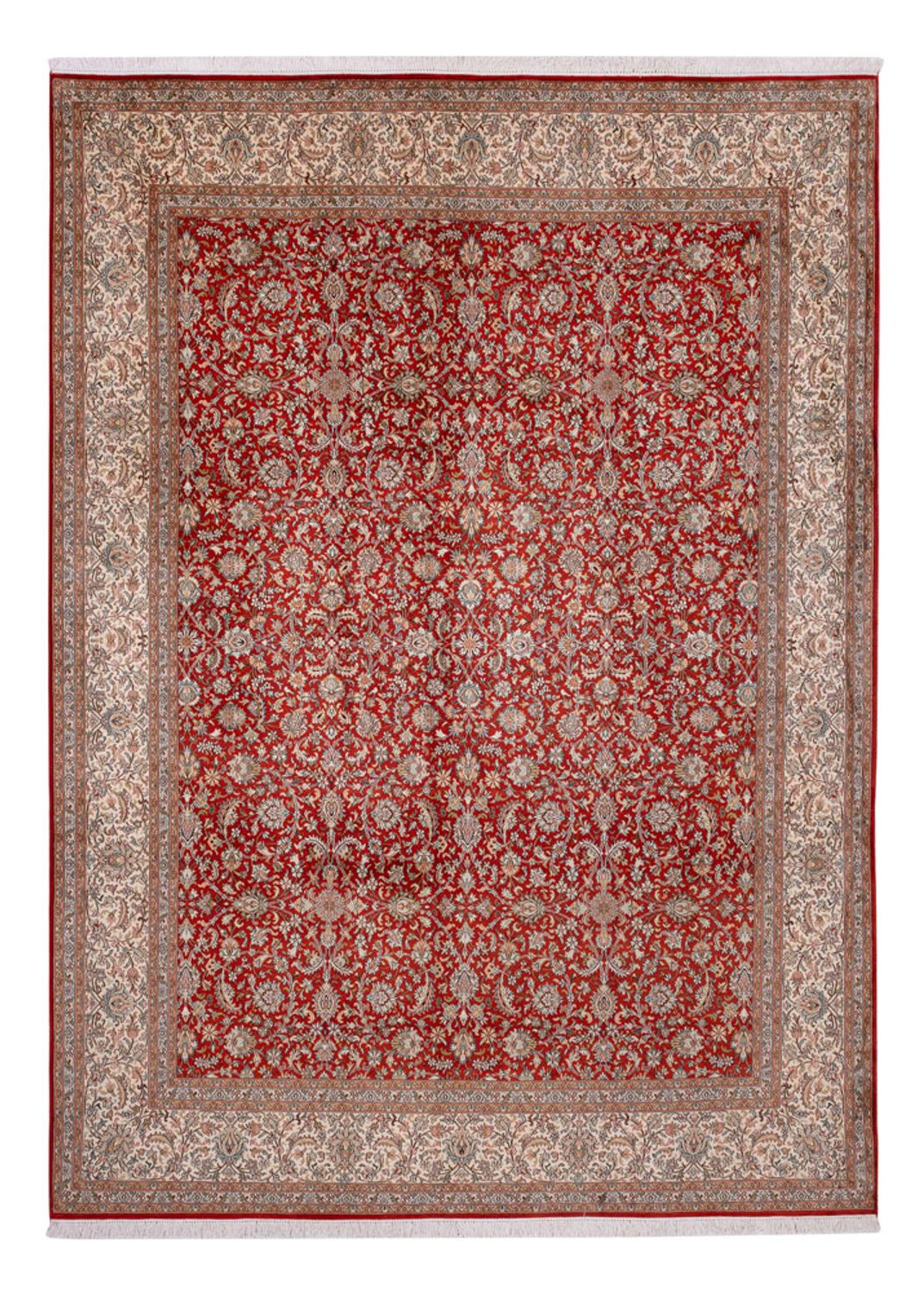 Sidenmatta - Kashmir Silk - 340 x 250 cm - röd