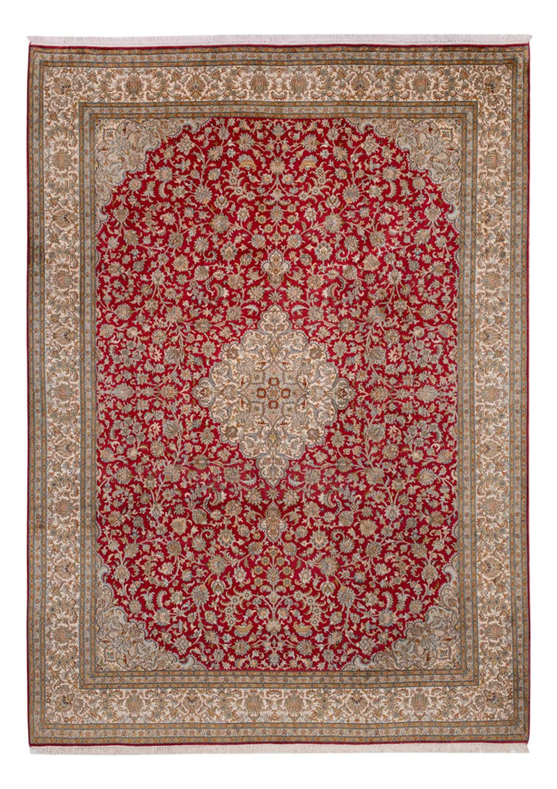 Sidenmatta - Kashmir Silk - 339 x 244 cm - röd