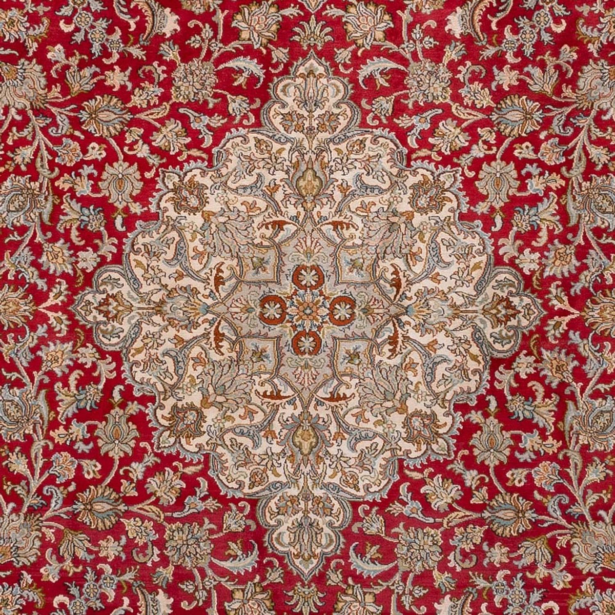 Sidenmatta - Kashmir Silk - 339 x 244 cm - röd