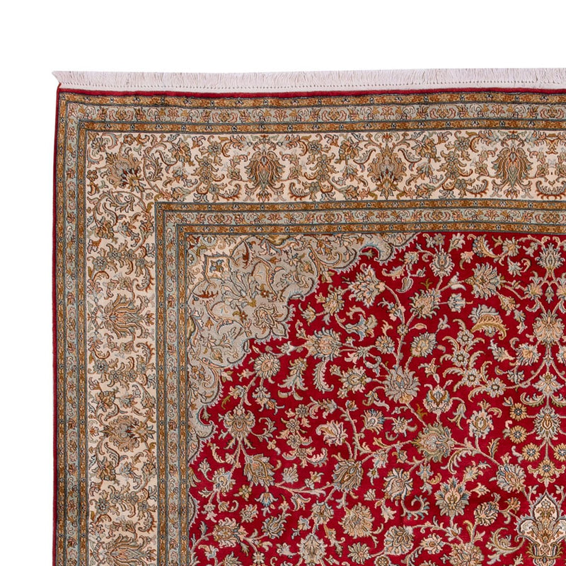 Sidenmatta - Kashmir Silk - 339 x 244 cm - röd